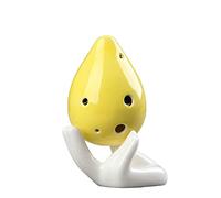 Ocarina professionale in ceramica con tono C alto a 6 fori, strumento musicale Ocarina a forma rotonda carina (3)
