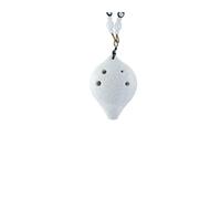 ocarina professionale Introduzione per principianti all'ocarina a bocca corta multicolore a 6 fori con smalto craquelé(White)