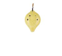 ocarina professionale Introduzione per principianti all'ocarina a bocca corta multicolore a 6 fori con smalto craquelé(Yellow)