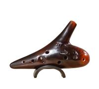 ocarina professionale Lo strumento musicale professionale Shizhidi Ocarina Alto C Ocarina a 12 fori fornisce accessori(Color:3)