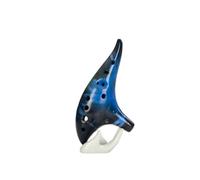 ocarina professionale Lo strumento professionale per ocarina contralto AC affumicato a 12 fori viene fornito con materiale didattico(3/4)