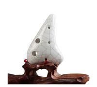 ocarina professionale Mini ocarina a 6 fori dal tono super acuto in chiave Fa per principianti chiave Fa super acuta crackle bianco