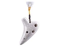 ocarina professionale Mini Ocarina Super Treble F Key Collana 6 fori affumicato Crack Strumento semplice(Color:Style3)