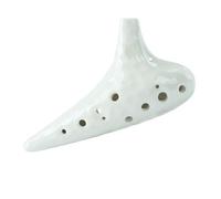 Ocarina Professionale Ocarina 12 Buche Treble G Beginner Sea Wave Ocarina SG Tune A 12 Buche Con Cordino E Borsa Protettiva(White)