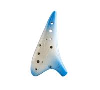 ocarina professionale Ocarina 12 fori Alto C Crack Pattern Ceramica cinese a due colori sfumati(Color:Black)