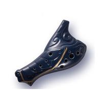 Ocarina Professionale Ocarina 12 Fori Chiave C Alto a dodici Fori Strumento Musicale Professionale Ocarina AF Nero