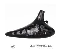 ocarina professionale Ocarina 12 fori in ceramica nera professionale contralto soprano CF strumento fatto a mano in ceramica dolomite(Color:3)