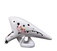 ocarina professionale Ocarina a 12 buche per prestazioni professionali pacchetto di strumenti da chiesa con sintonizzazione AC a 12 buche(Color:4)