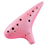 ocarina professionale Ocarina a 12 fori AC chiave smerigliata modello professionale che suona uno strumento in chiave do contralto a dodici fori rosa smerigliato