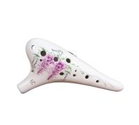 ocarina professionale Ocarina a 12 fori alto C blu e bianco dipinto a mano per principianti che insegnano lo strumento musicale nazionale ocarina(4)
