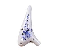 ocarina professionale Ocarina a 12 fori alto C blu e bianco dipinto a mano per principianti che insegnano lo strumento musicale nazionale ocarina(3)