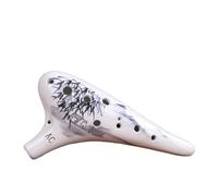 ocarina professionale Ocarina a 12 fori alto C blu e bianco dipinto a mano per principianti che insegnano lo strumento musicale nazionale ocarina(6)