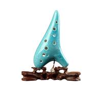 ocarina professionale Ocarina a 12 fori con tasto C contralto 12AC ocarina borsa per materiale didattico con cordino 12AC crepa verde