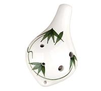 ocarina professionale Ocarina a 2 colori pittura a 6 fori piccola ocarina contralto chiave C ocarina per principianti souvenir da viaggio ciondolo in ceramica didattico(Color:2)