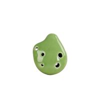 ocarina professionale Ocarina a 4 colori mini Ocarina a 6 fori chiave C pendente in ceramica per principianti(Color:Green)