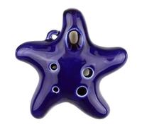 ocarina professionale Ocarina a 4 colori Ocarina a 6 fori alto C Ocarina per principianti souvenir da viaggio ciondolo in ceramica giocattolo didattico(Color:5)