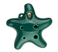 ocarina professionale Ocarina a 4 colori Ocarina a 6 fori alto C Ocarina per principianti souvenir da viaggio ciondolo in ceramica giocattolo didattico(Color:3)