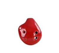 Ocarina Professionale Ocarina a 6 fori con chiave in Do per principianti per imparare a suonare lo strumento ocarina(Red)