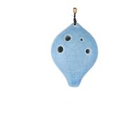 ocarina professionale Ocarina a bocca corta con smalto incrinato a 6 fori multicolore S/G per principianti(Blue)