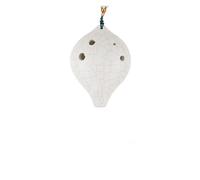 ocarina professionale Ocarina a bocca corta con smalto screpolato multicolore a 6 fori per principianti AC alto C(White)