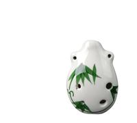 Ocarina professionale Ocarina A Bocca Corta Strumento Binaurale A Sei Fori Per Principianti(Small double ears (blue bamboo))