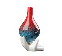 ocarina professionale Ocarina a bocca lunga con gradiente di colore creativo per studenti in ceramica fatta a mano per principianti suono AC 6 fori(Color:4)