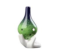 ocarina professionale Ocarina a bocca lunga con gradiente di colore creativo per studenti in ceramica fatta a mano per principianti suono AC 6 fori(Color:3/4)