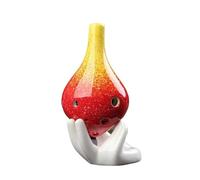 ocarina professionale Ocarina a bocca lunga con gradiente di colore creativo per studenti in ceramica fatta a mano per principianti suono AC 6 fori(Color:7)