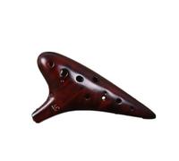 ocarina professionale Ocarina a dodici fori con texture marrone-rosso fumé tasto DO contralto tono AC produzione ceramica accurata