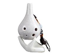 Ocarina Professionale Ocarina A Sei Fori Tono C Centrale Ocarina AC Verticale Dipinta A Mano Ice Crack Craft(Style 1)