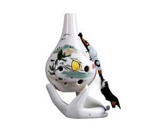 Ocarina Professionale Ocarina A Sei Fori Tono C Centrale Ocarina AC Verticale Dipinta A Mano Ice Crack Craft(Style 8)