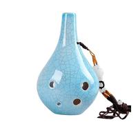 Ocarina Professionale Ocarina A Sei Fori Tono C Centrale Ocarina AC Verticale Dipinta A Mano Ice Crack Craft(Style 2)
