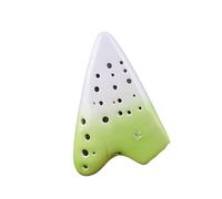 ocarina professionale Ocarina a tre tubi verde erba tasto C alto chiave AC fumigazione a 3 tubi per principianti