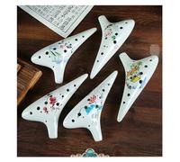 ocarina professionale Ocarina AC a 12 fori z contralto dipinta a mano base zero per la scuola(3/4)