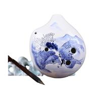 ocarina professionale Ocarina AF con paesaggio blu e bianco chiave F contralto a 6 fori strumento musicale per principianti etnico di livello professionale