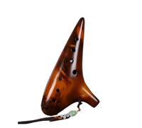 ocarina professionale Ocarina affumicata a 12 fori giallo paglierino ambrato chiave DO alto AC tono nitido e preciso