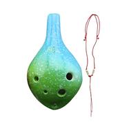 ocarina professionale Ocarina C contralto in ceramica a 6 fori semplice strumento in stile cielo stellato con spartiti con cordino per gli amanti della musica(Color:3/4)