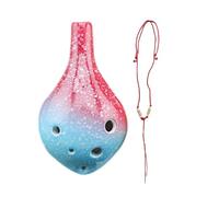 ocarina professionale Ocarina C contralto in ceramica a 6 fori semplice strumento in stile cielo stellato con spartiti con cordino per gli amanti della musica(Color:4)