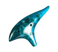 ocarina professionale Ocarina classica in ceramica a 12 fori Alto C con borsa protettiva per gli amanti della musica(Color:Blue)