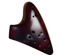Ocarina professionale Ocarina Contralto A 12 Fori Doppio Tubo Chiave AC Affumicata Per Principianti Con Materiale Didattico