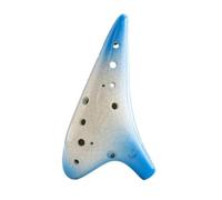 Ocarina professionale Ocarina Contralto A 12 Fori In Ceramica Con Chiave In Do Strumento Musicale Professionale A Due Toni Sfumati(Blue-white)