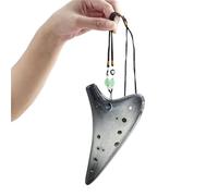 Ocarina professionale Ocarina Contralto A 12 Fori In Ceramica Con Chiave In Do Strumento Musicale Professionale A Due Toni Sfumati(Black-white)