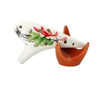 Ocarina professionale Ocarina Contralto A 12 Fori Tonalità AC Per Principianti Didattica Dipinta A Mano Affumicata(3/4)