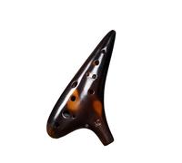 ocarina professionale Ocarina fumé giallo ambrato a dodici fori chiave DO contralto AC Ocarina ad alte prestazioni realizzata in ceramica