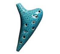 ocarina professionale Ocarina in ceramica blu a 12 fori tasto C alto AC con motivo a onde creative musica per ocarina per principianti