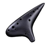 ocarina professionale Ocarina nera opaca a 12 fori con chiave AC smerigliata modello professionale che suona uno strumento in chiave do contralto a dodici fori