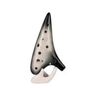 ocarina professionale Ocarina nera sfumata Chiave di Do alto a 12 fori con tono bello e accurato Ocarina per insegnare ai principianti