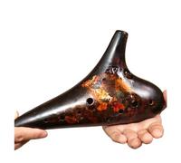 ocarina professionale Ocarina professionale 12 fori Alto F AF Strumento per principianti Ocarina in ceramica affumicata fatta a mano con accessori(Color:2)