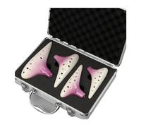 ocarina professionale Ocarina professionale a 12 fori Alto Treble AC SF SG SC Ocarina in ceramica con strumento in scatola di alluminio(Color:3/4)