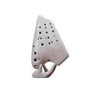 ocarina professionale Ocarina professionale a tre tubi alto C ocarina in ceramica bianca prestazioni avanzate di strumenti musicali etnici(Color:White)